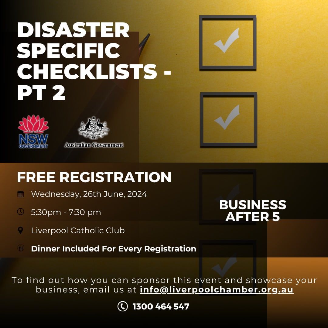 Disaster Risk Recovery Fund: "Disaster Specific Checklists 2" / Business After 5